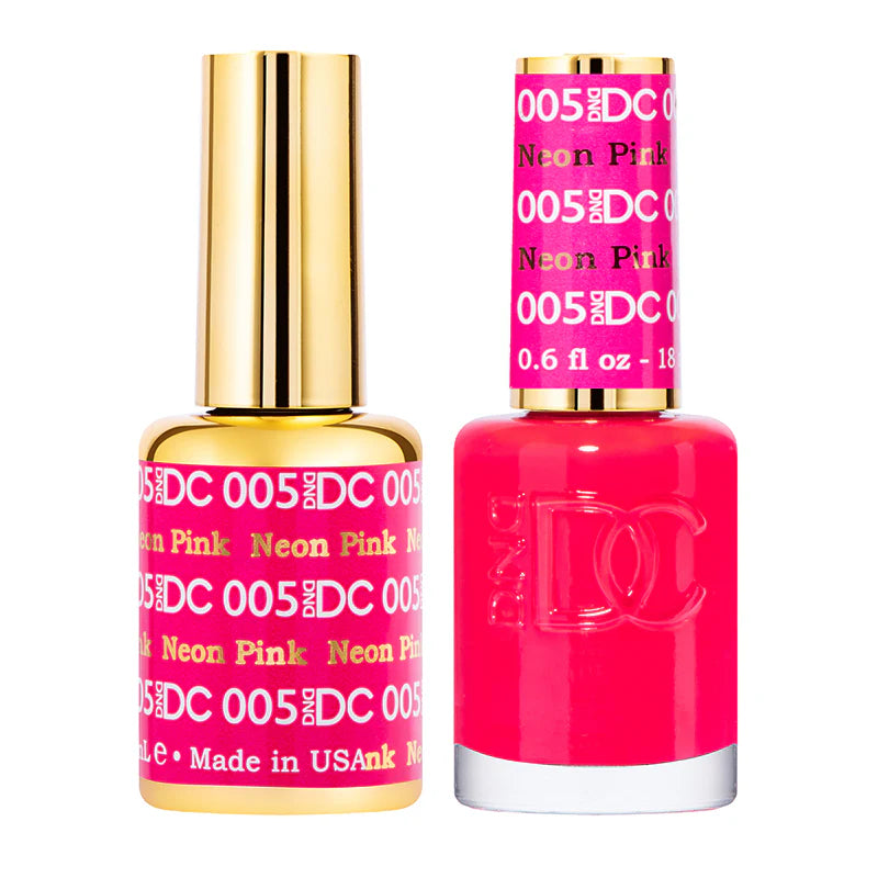 #005 - DND DC Gel UV/LED Soak Off Gel Polish - Neon Pink