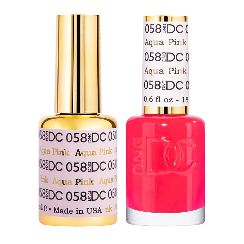 #058 - DND DC Gel UV/LED Soak Off Gel Polish - Aqua Pink