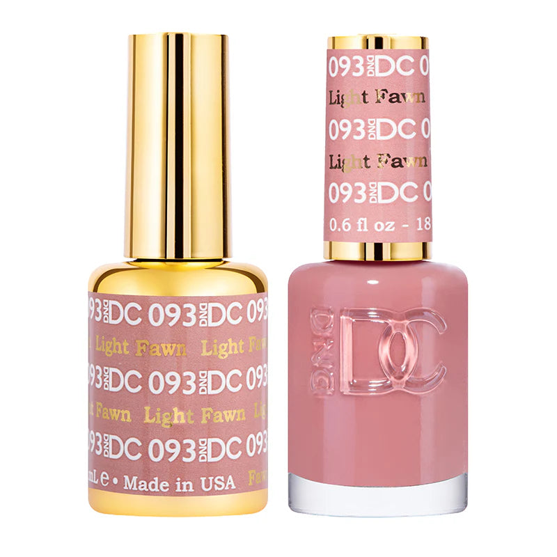 #093 - DND DC Gel UV/LED Soak Off Gel Polish - Light Fawn