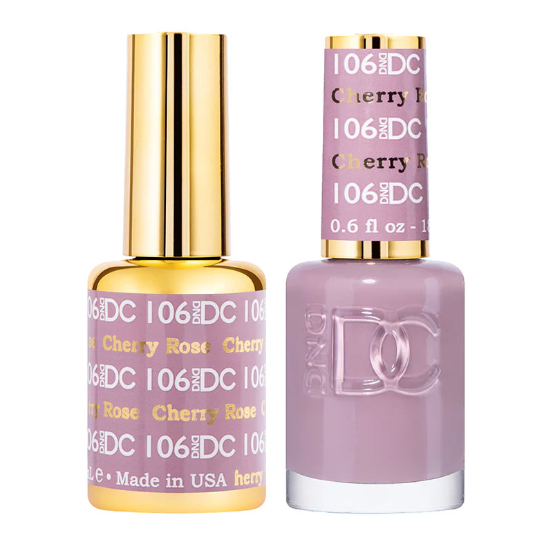 #106 - DND DC Gel UV/LED Soak Off Gel Polish - Cherry Rose