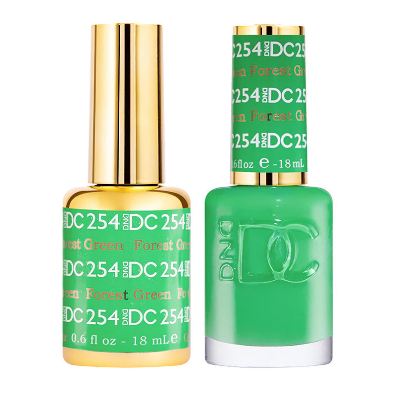 #254 - DND DC Gel UV/LED Soak Off Gel Polish - Forest Green