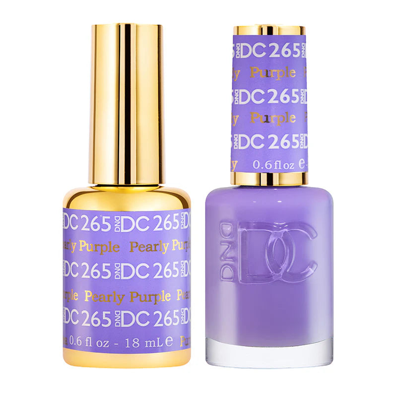 265 - DND DC Gel UV/LED Soak Off Gel Polish - Pearly Purple