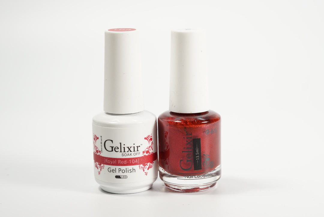 #104 - Gelixir UV/LED Soak Off Gel polish - Royal Red 3in1