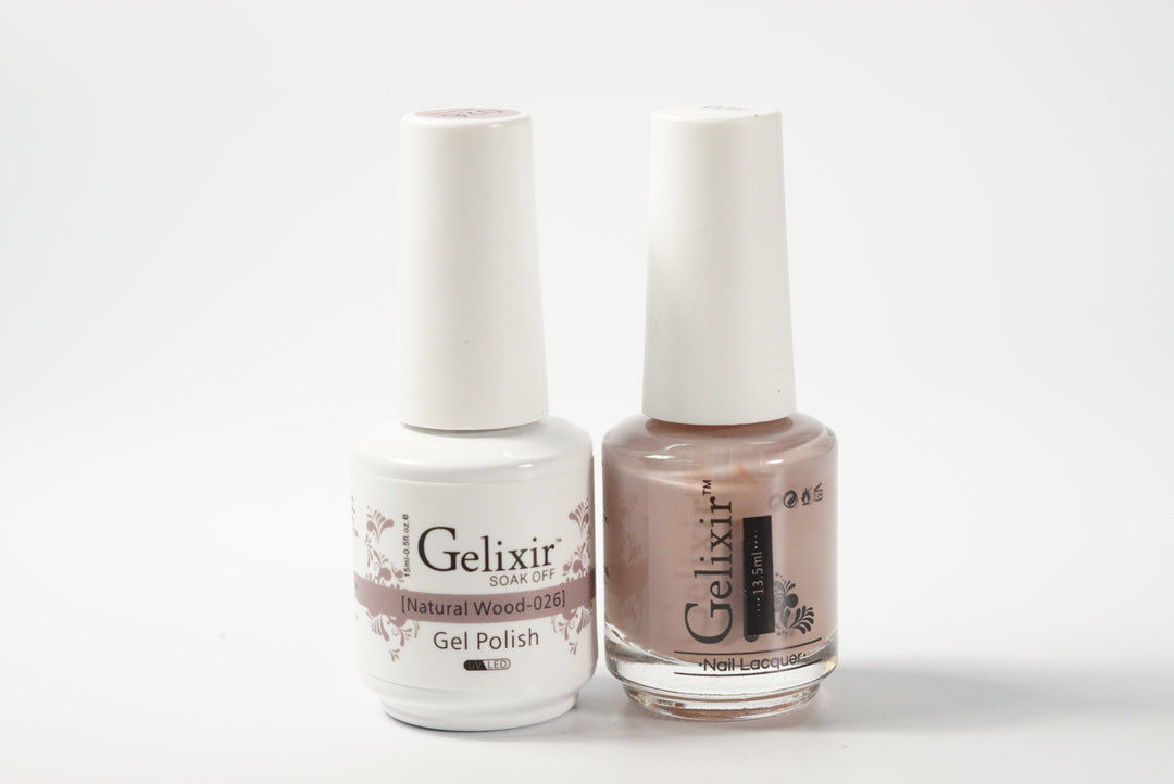 #026 - Gelixir UV/LED Soak Off Gel polish - Natural Wood 3in1