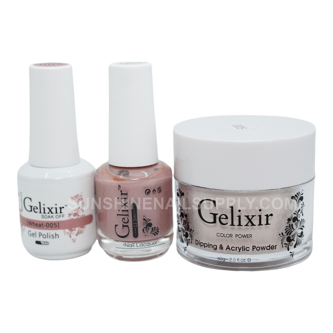 #005 - Gelixir UV/LED Soak Off Gel polish - Wheat 3in1