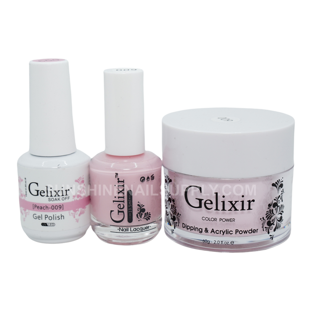 #009 - Gelixir UV/LED Soak Off Gel polish - Peach 3in1