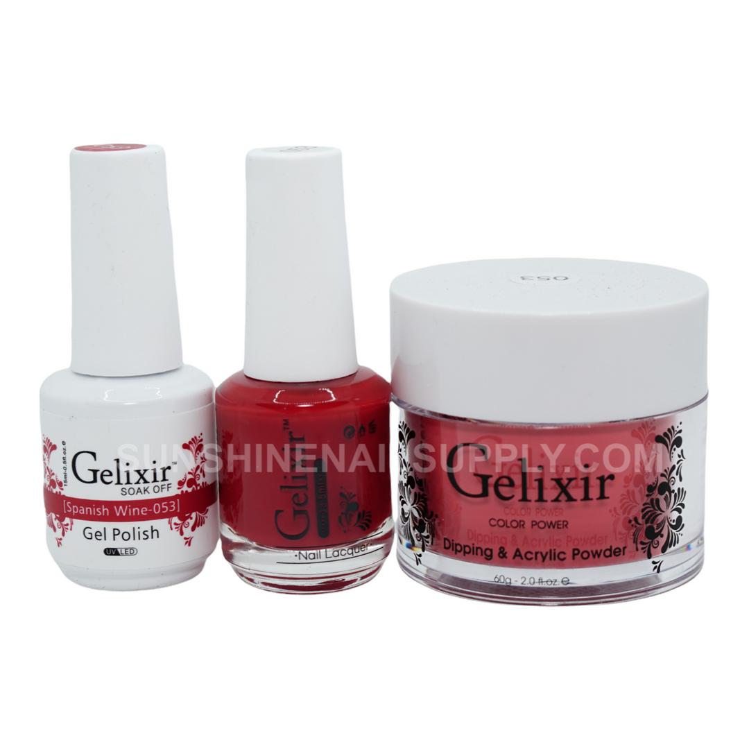 #053 - Gelixir UV/LED Soak Off Gel polish - Firebrick 3in1