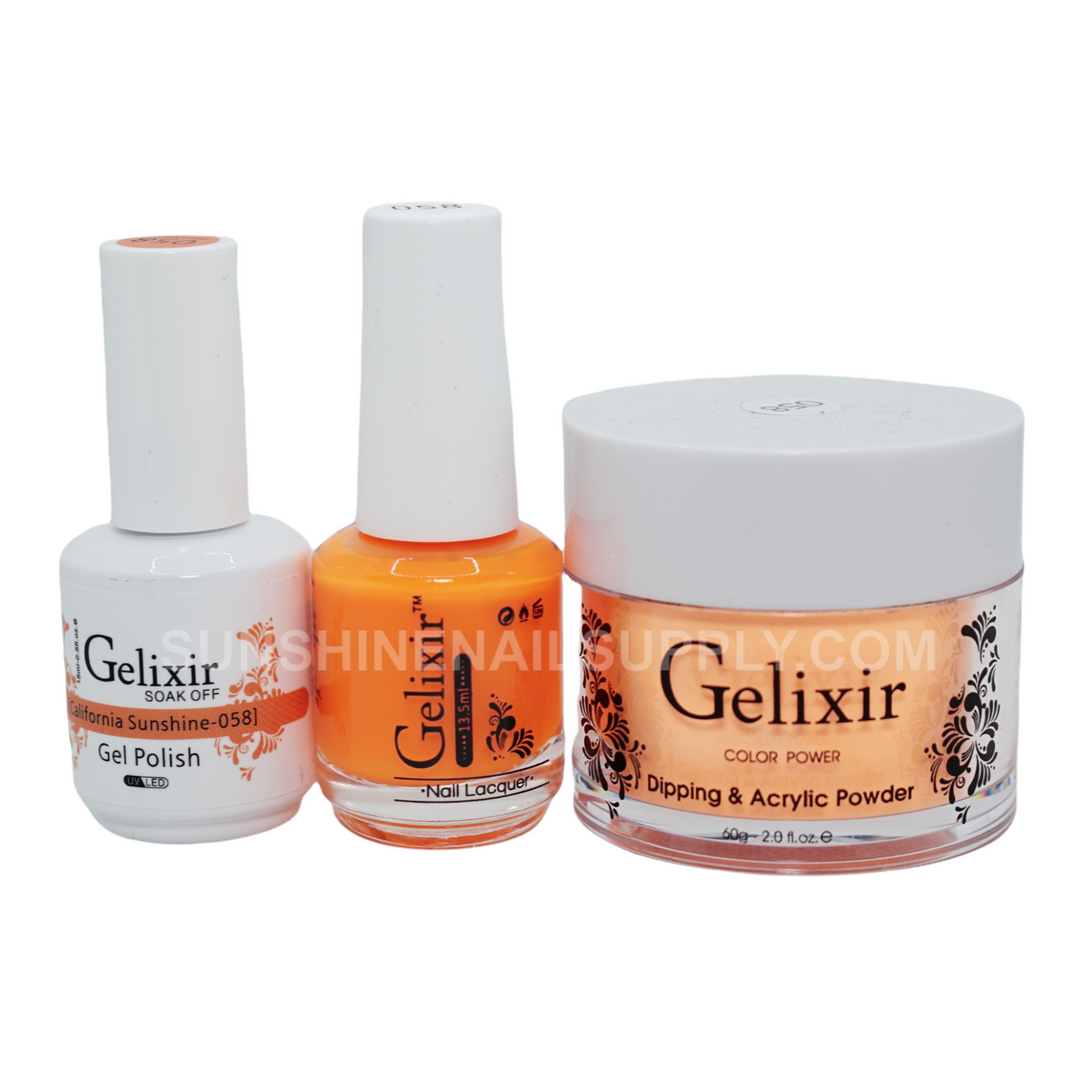 #058 - Gelixir UV/LED Soak Off Gel polish - California Sunshine 3in1