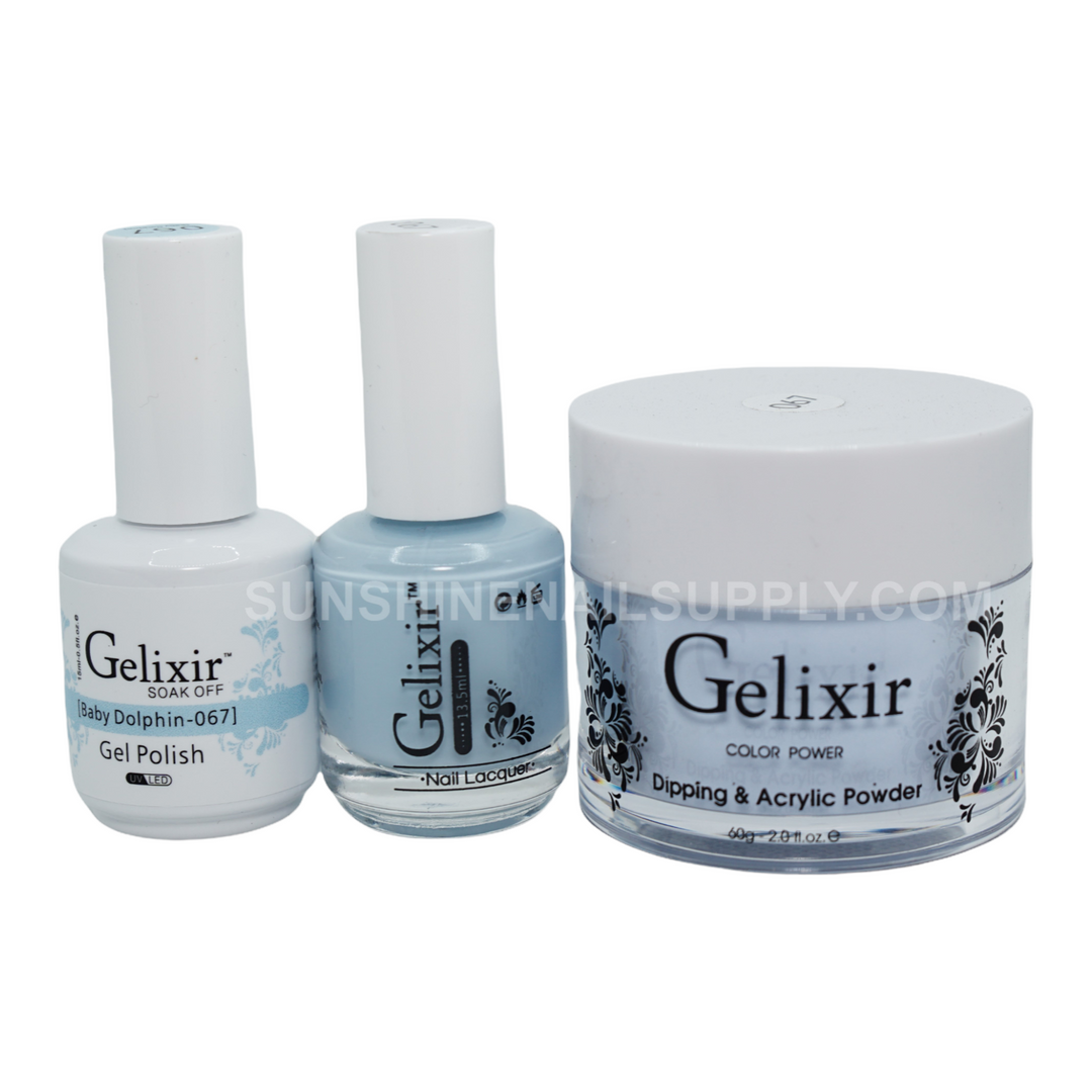 #067 - Gelixir UV/LED Soak Off Gel polish - Baby Dolphin 3in1