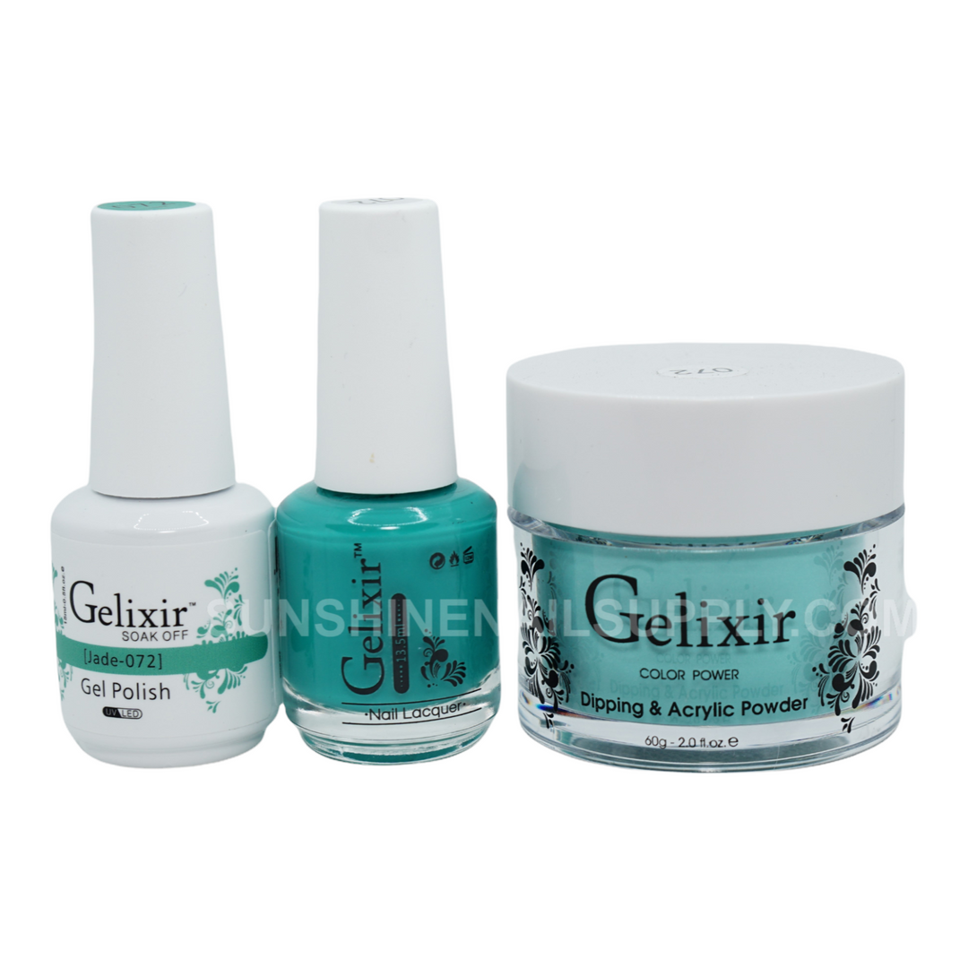 #072 - Gelixir UV/LED Soak Off Gel polish - Jade 3in1