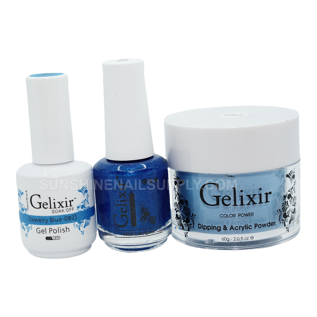 #082- Gelixir UV/LED Soak Off Gel polish - Jewelry Blue 3in1