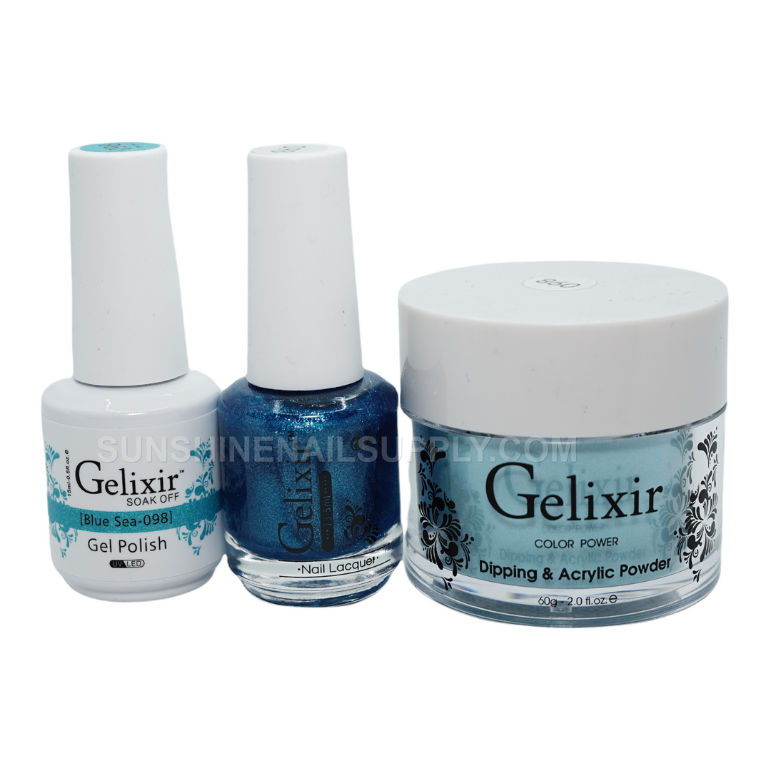 #098 - Gelixir UV/LED Soak Off Gel polish - Blue Fairly 3in1