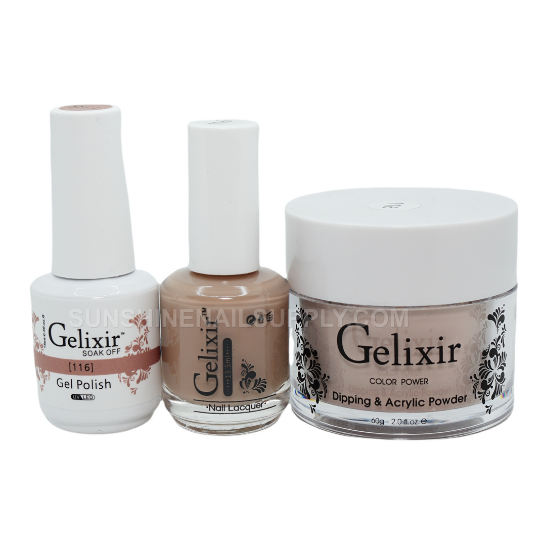 #116- Gelixir UV/LED Soak Off Matching Gel and Polish 3in1