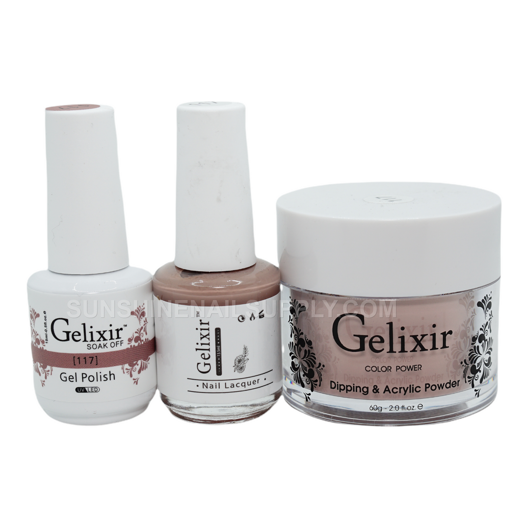 #117- Gelixir UV/LED Soak Off Matching Gel and Polish 3in1