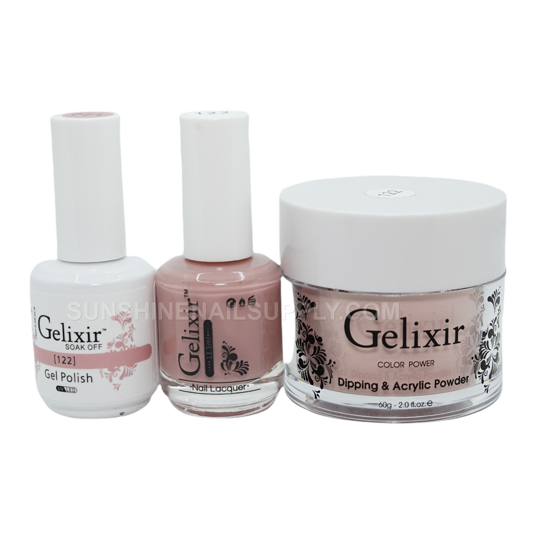 #122- Gelixir UV/LED Soak Off Matching Gel and Polish 3in1