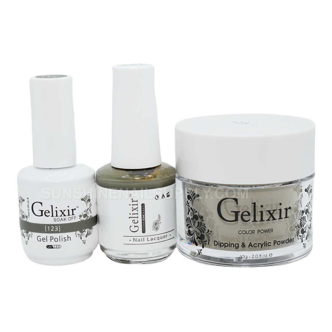 #123- Gelixir UV/LED Soak Off Matching Gel and Polish 3in1