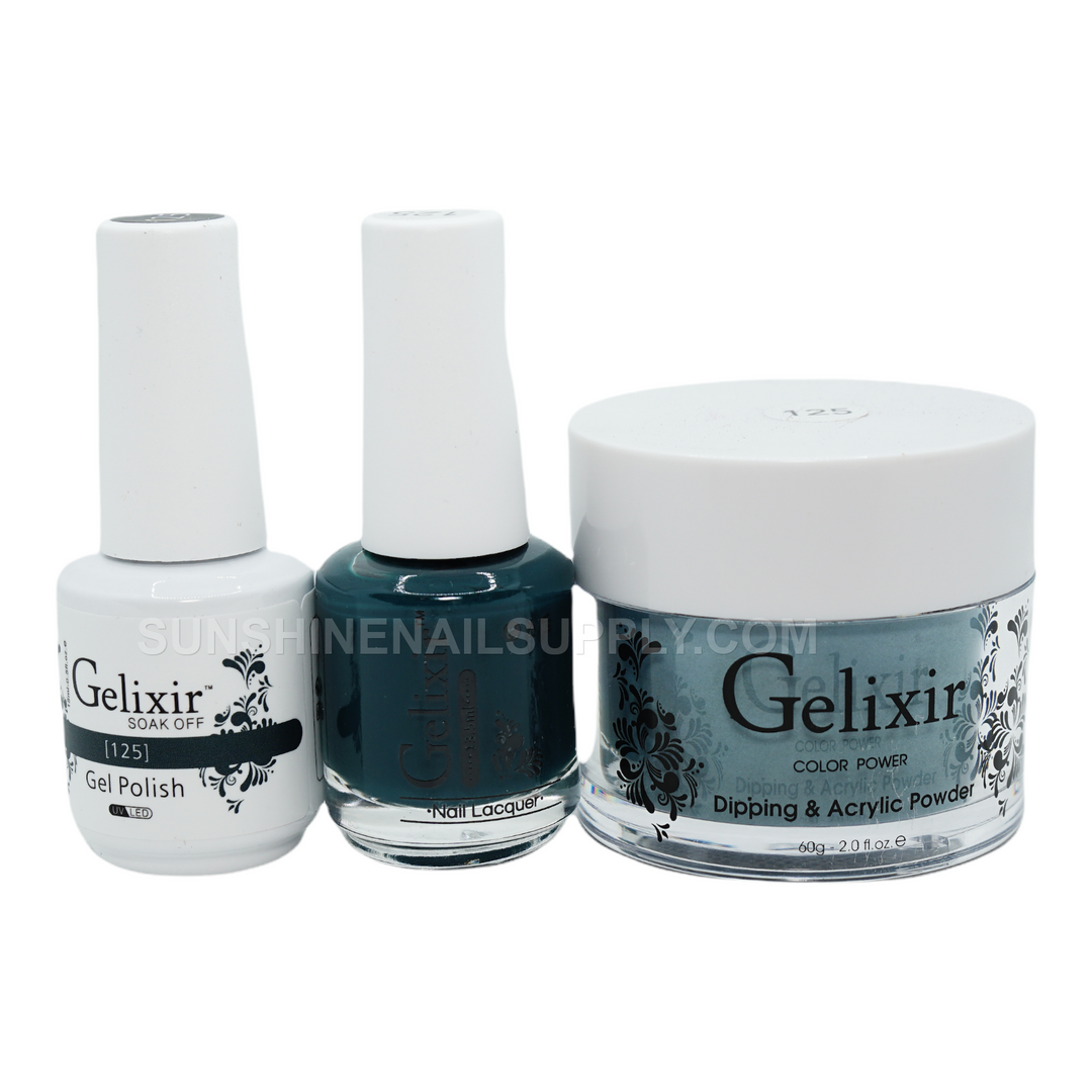 #125- Gelixir UV/LED Soak Off Matching Gel and Polish 3in1