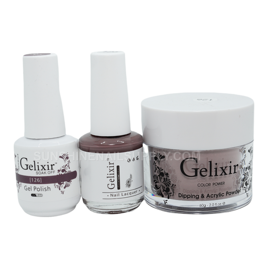 #126- Gelixir UV/LED Soak Off Matching Gel and Polish 3in1
