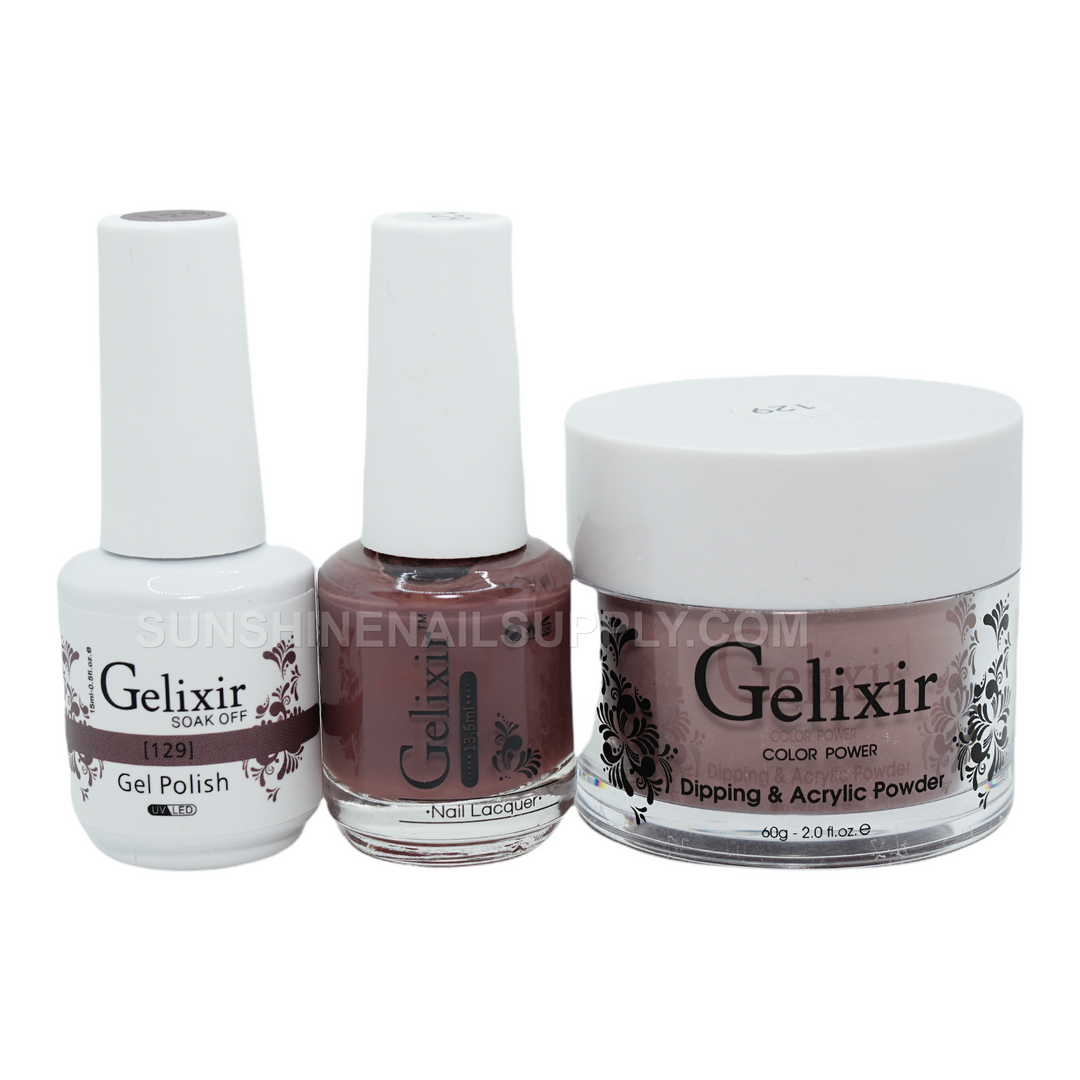 #129- Gelixir UV/LED Soak Off Matching Gel and Polish 3in1