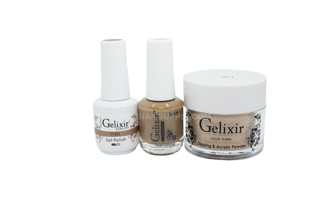 #132- Gelixir UV/LED Soak Off Matching Gel and Polish 3in1