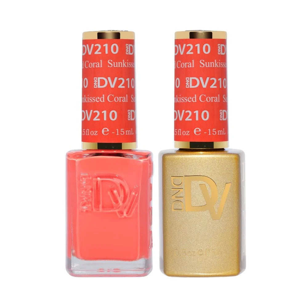 #210 - DND Diva Gel UV/LED Soak Off Gel polish - Sunkissed Coral