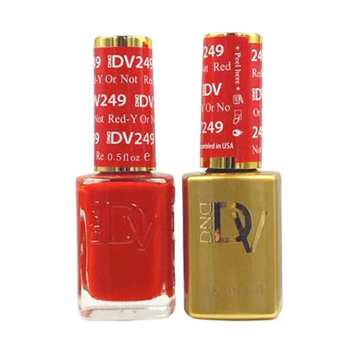 #249 - DND Diva Gel UV/LED Soak Off Gel polish - Red-Y or Not