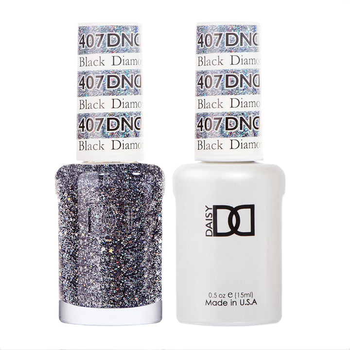 #407 - DND Gel UV/LED Soak Off Gel polish - Black Diamond Star