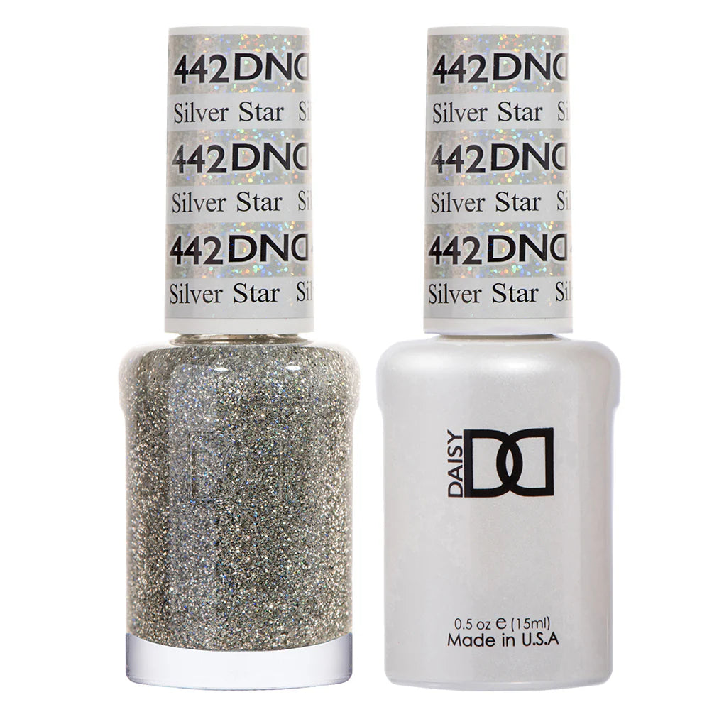 #442 - DND Gel UV/LED Soak Off Gel polish - Silver Star