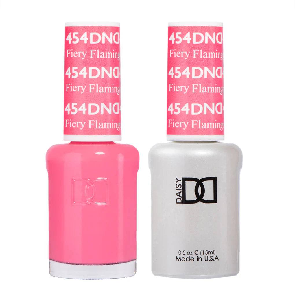 #454 - DND Gel UV/LED Soak Off Gel polish - Fiery Flamingo