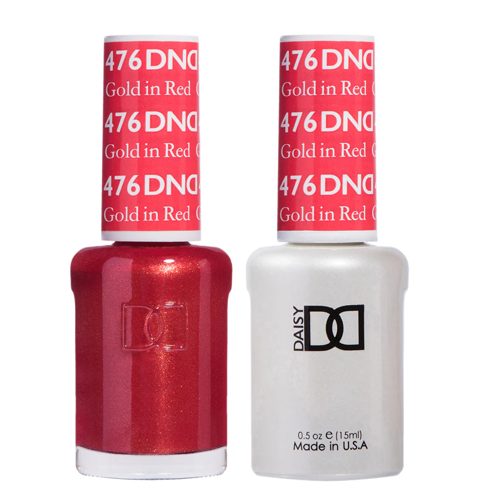 #476 - DND Gel UV/LED Soak Off Gel polish - Gold In Red