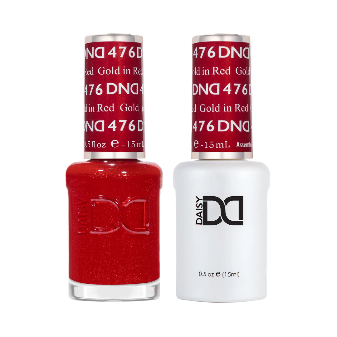 DND Gel #476 Gold In Red