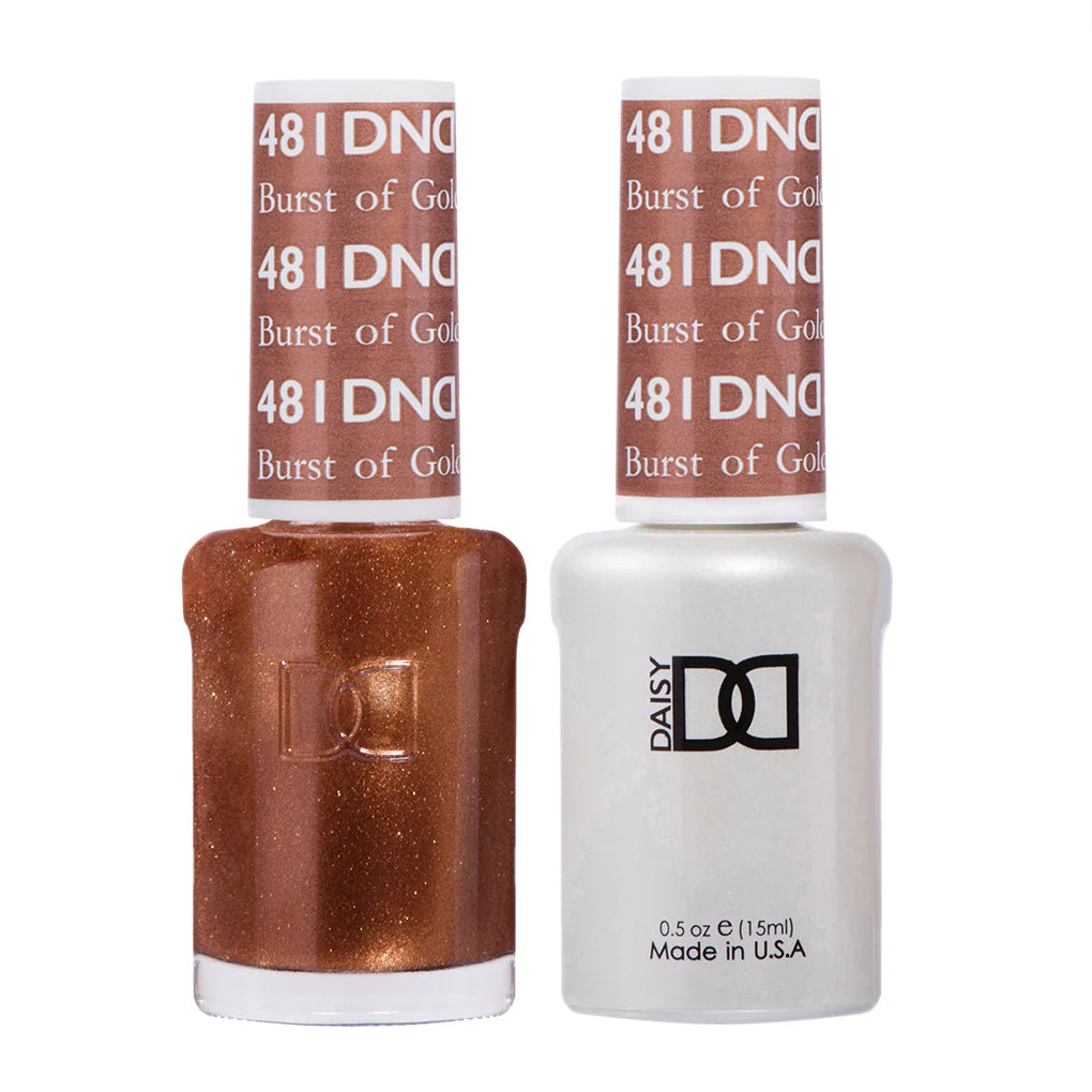 #481 - DND Gel UV/LED Soak Off Gel polish -  Burst of Gold