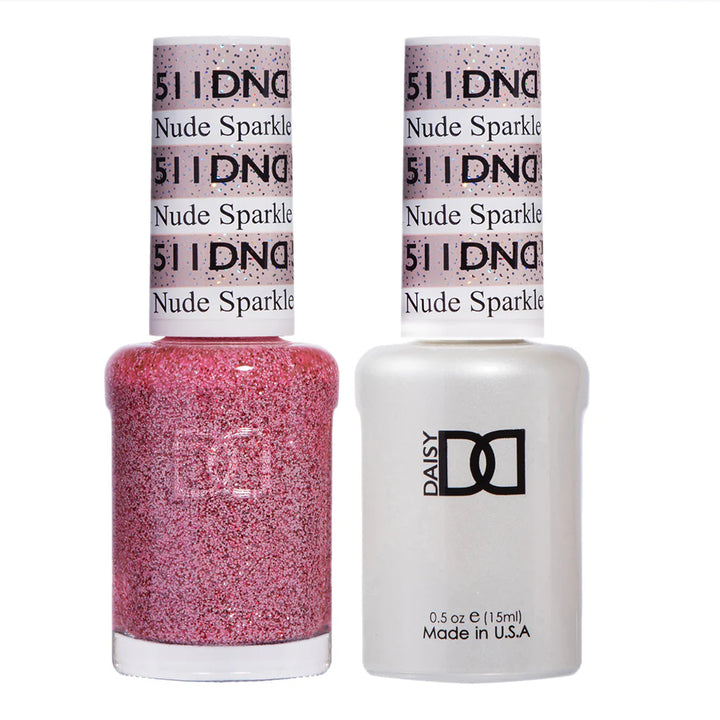 #511 - DND Gel UV/LED Soak Off Gel polish - Nude Sparkle