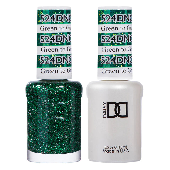 #524 - DND Gel UV/LED Soak Off Gel polish - Green to Green