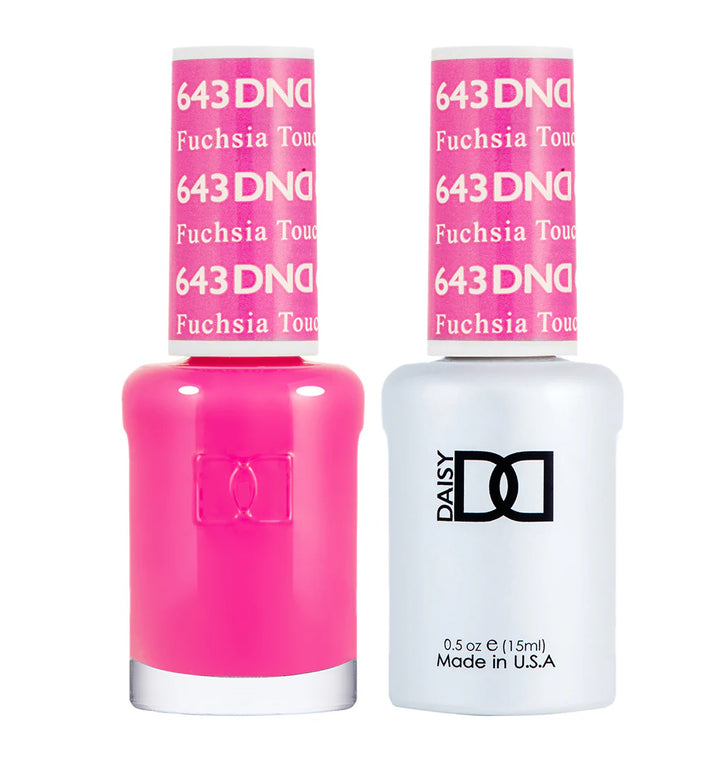 #643 - DND Gel UV/LED Soak Off Gel polish - Fuchsia Touch