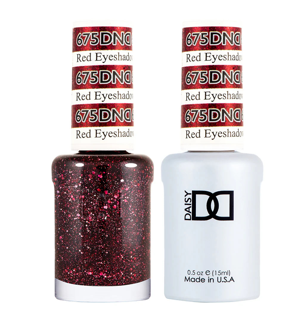 #675 - DND Gel UV/LED Soak Off Gel polish - Red Eyeshadow