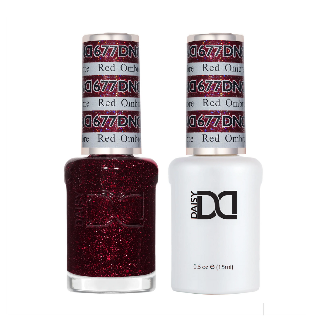 DND Gel #677 Red Ombre