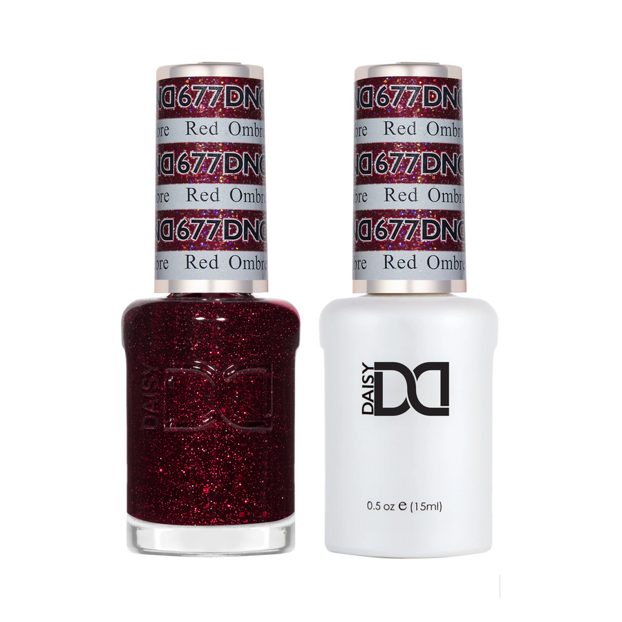 DND Gel #677 Red Ombre