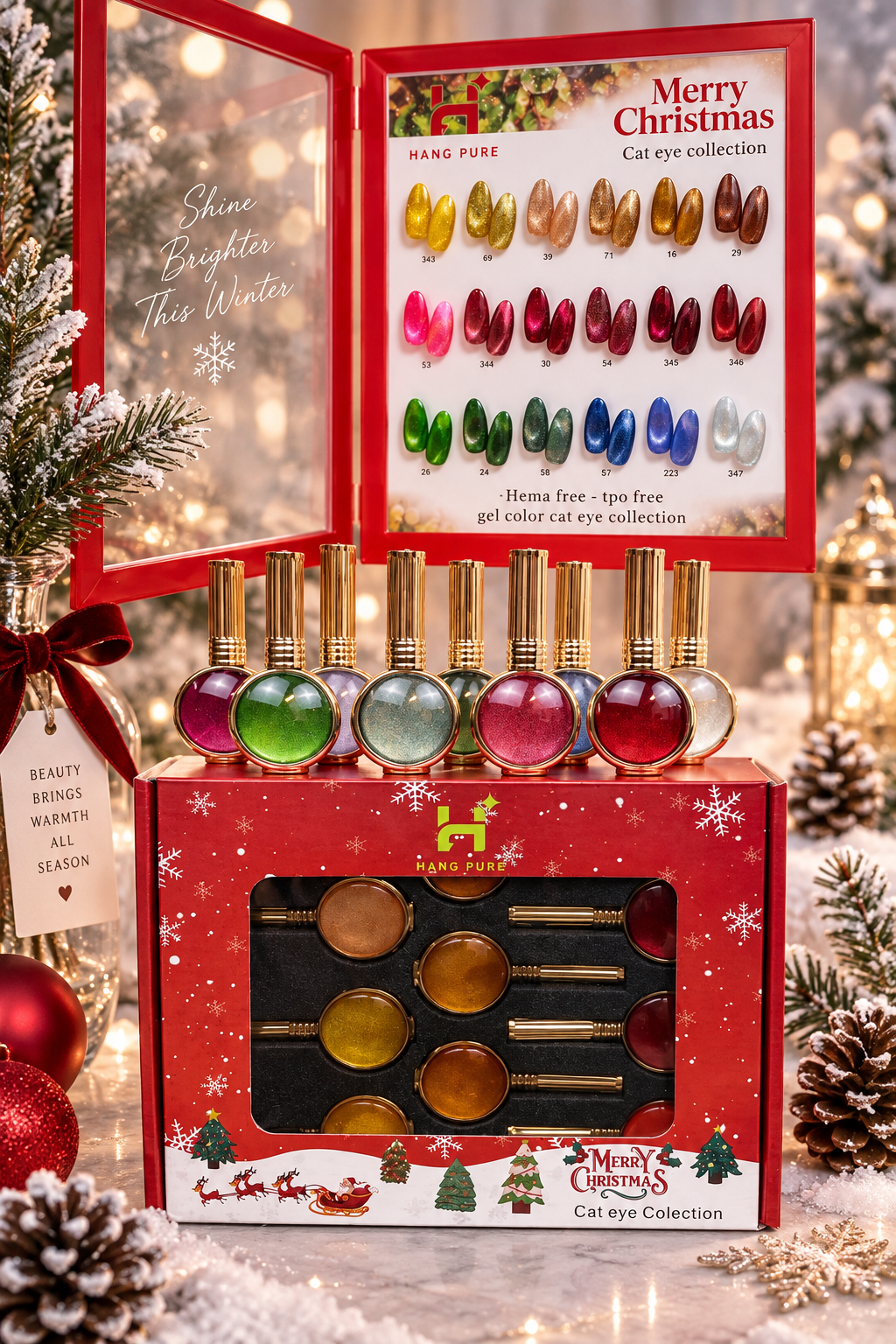 Hang Merry Christmas Cat Eye 18 Colors