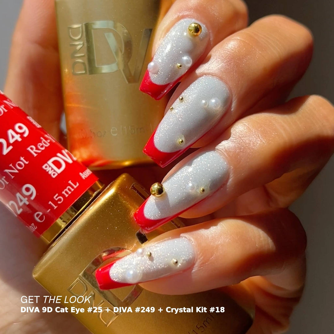 DND Diva #249 Red-Y or Not – nail swatch 7