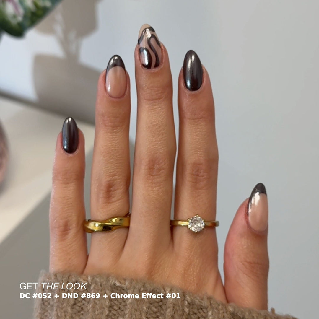DND DC #52 Walnut Brown – nail swatch 10