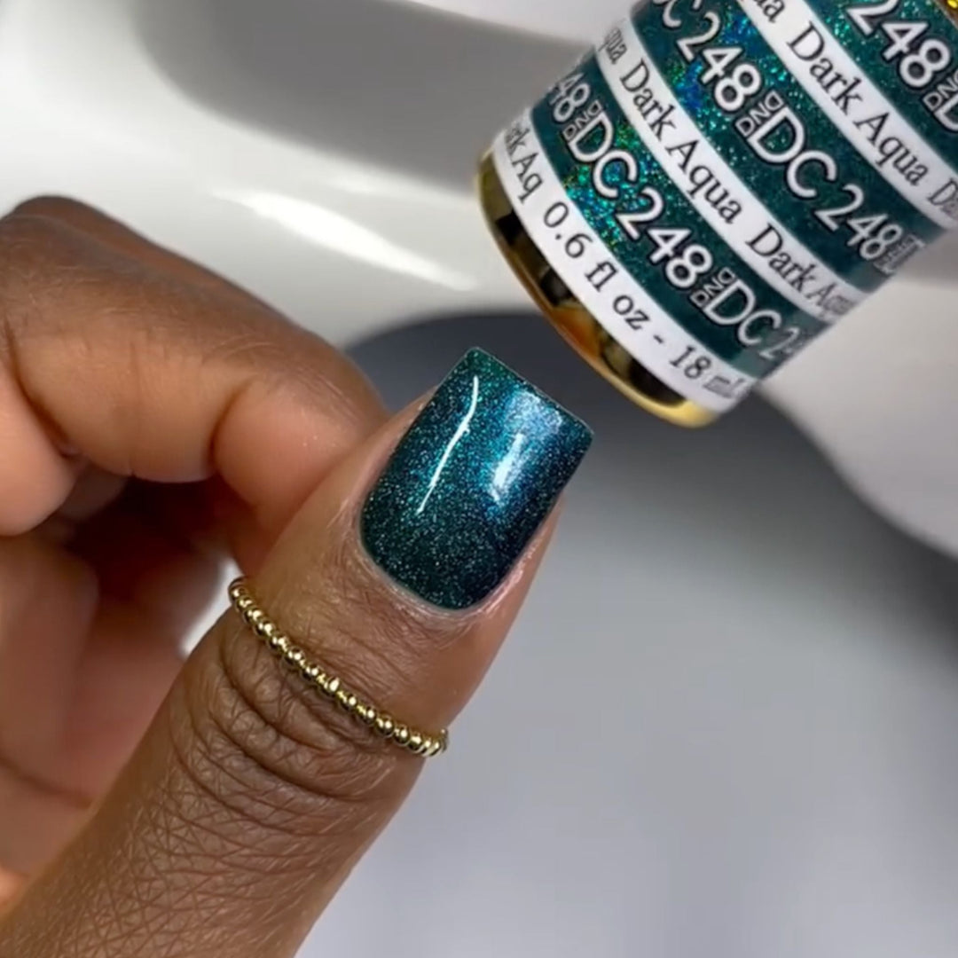 DND DC #248 Dark Aqua – nail swatch 2