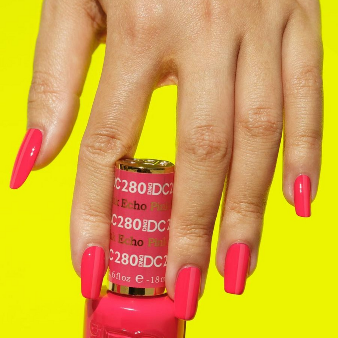 DND DC #280 Echo Pink – nail swatch 2