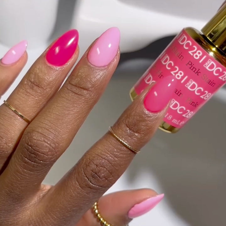 DND DC #281 Pink Stain – nail swatch