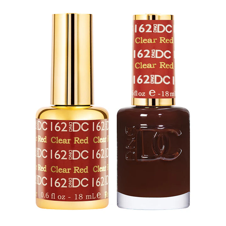 #162 - DND DC Gel UV/LED Soak Off Gel Polish - Clear Red