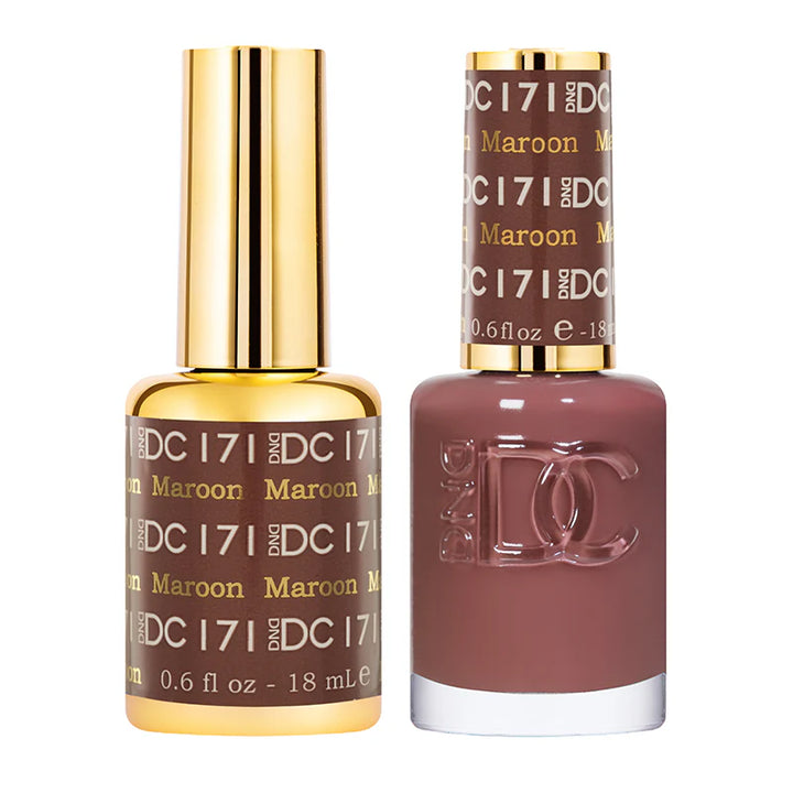 #171 - DND DC Gel UV/LED Soak Off Gel Polish - Maroon