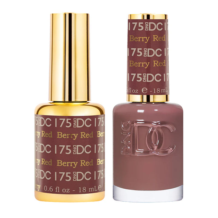 #175 - DND DC Gel UV/LED Soak Off Gel Polish - Berry Red