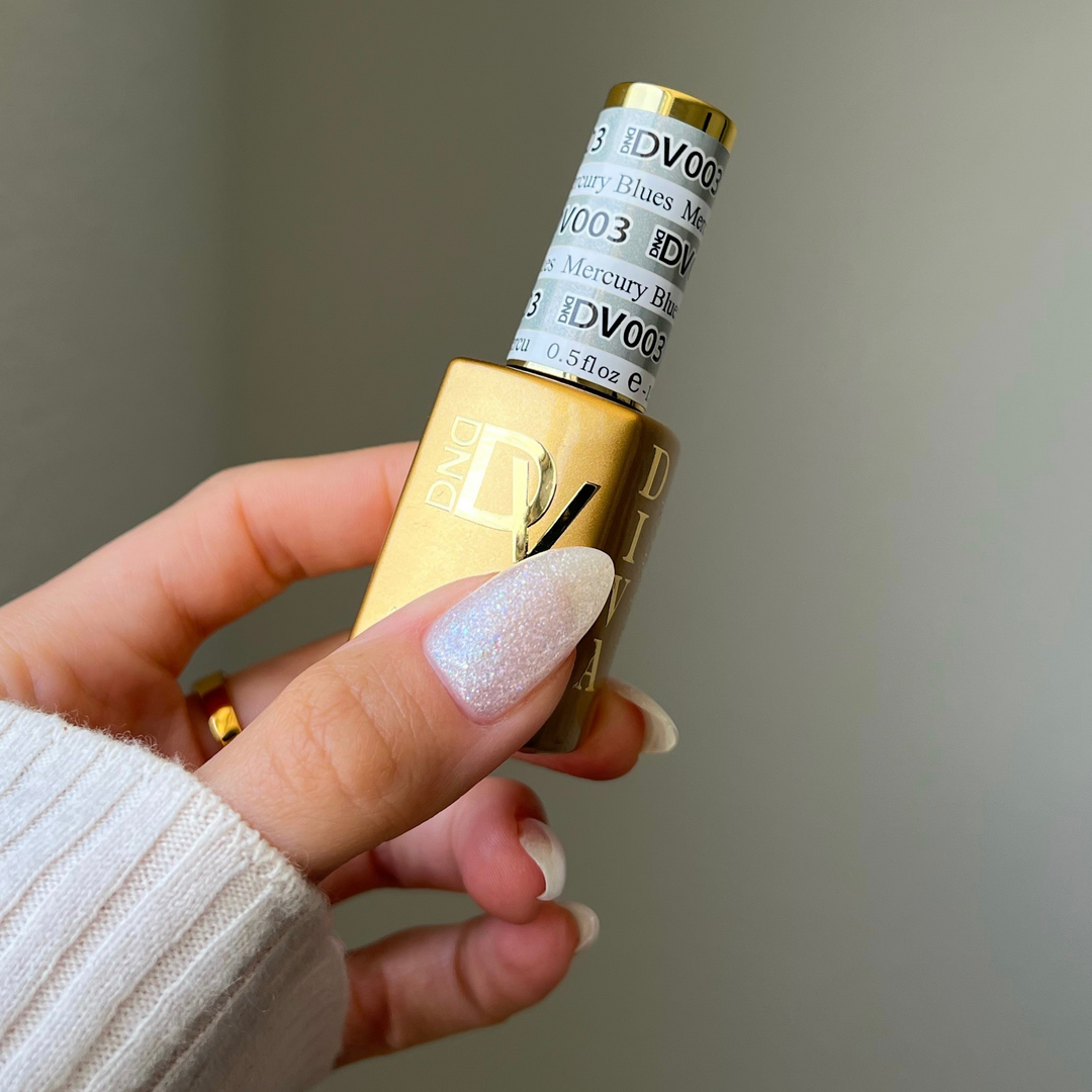 DND Diva #3 Mercury Blues – nail swatch 3