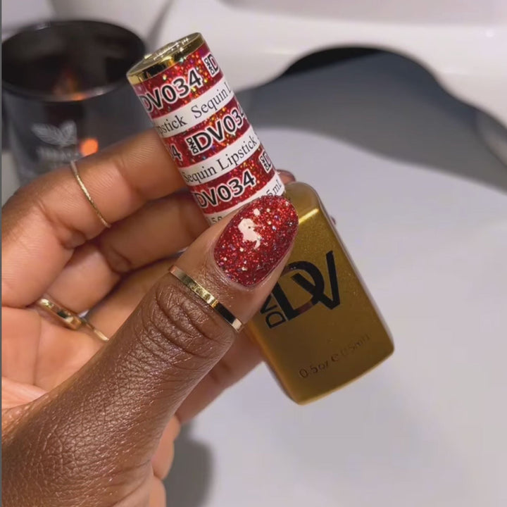 DND Diva #34 Sequin Lipstick – nail swatch