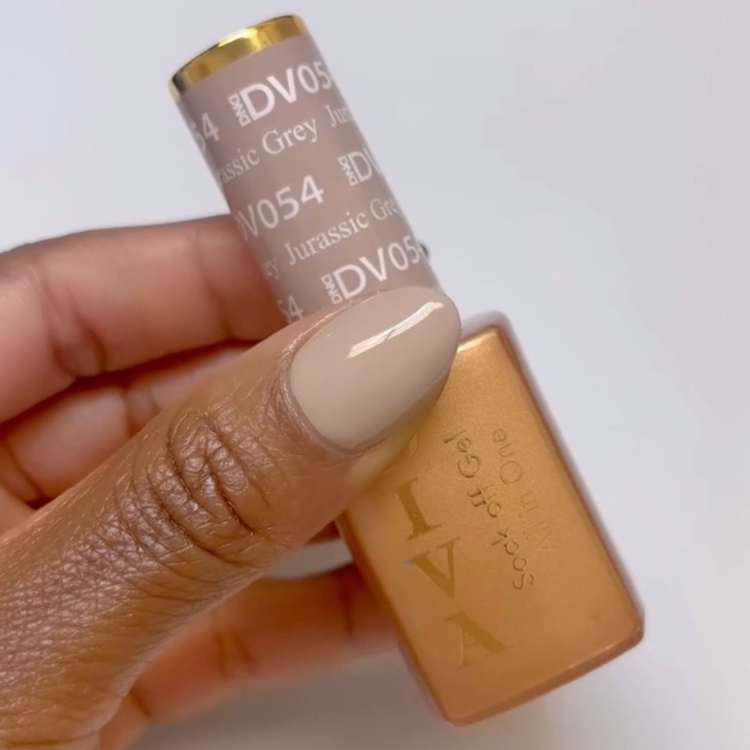 DND Diva #54 Jurassic Grey – nail swatch